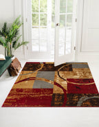 Unique Loom Barista Collection Area Rug - Kouillou (7' 1'' Square, Multi/Brown)