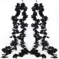 4PCS Black Leaf Garland Halloween Artificial Hanging Fall Leave Maple Vines Fall Floral Garlands Autumn Garland Thanksgiving Dec