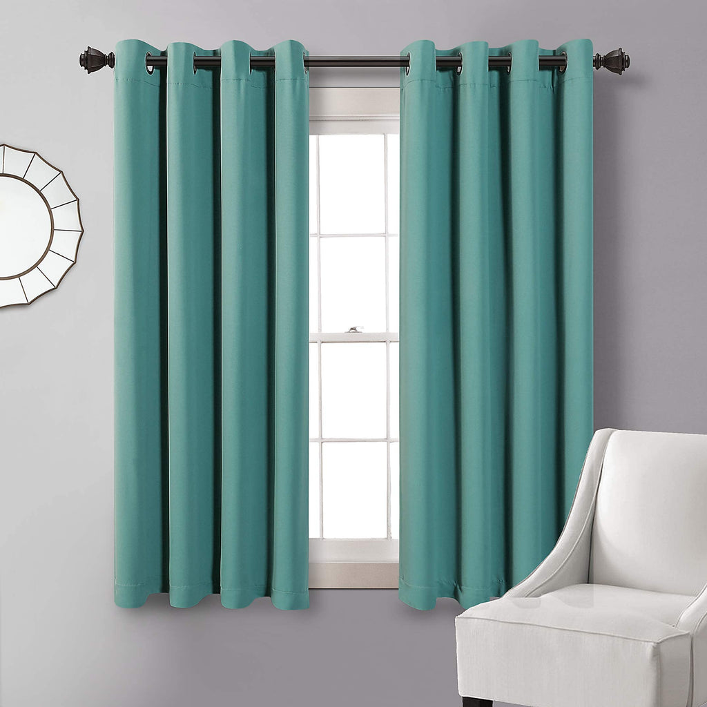 Mysky Home Blackout Curtain For Bedroom, Grommet Room Darkening Curtain, Amazing Triple Weave Thermal Insulated Curtain, 1 Curtain Panel, 52 X 72 Inch, Teal