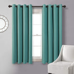 Mysky Home Blackout Curtain For Bedroom, Grommet Room Darkening Curtain, Amazing Triple Weave Thermal Insulated Curtain, 1 Curtain Panel, 52 X 72 Inch, Teal
