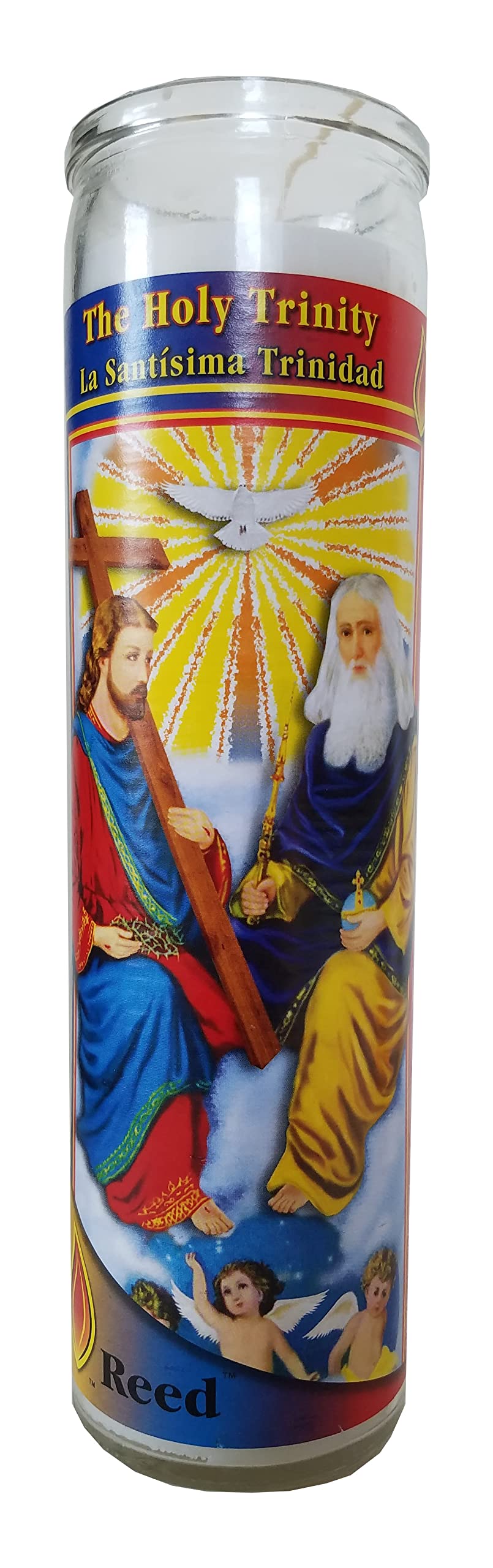 Staci19 Holy Trinity (La Santisima Trinidad) Pillar Devotional Candle