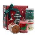 Christmas Candles - Christmas Gifts for Women & Men, 4 Pack Natural Soy Wax with Holiday Scents, Perfect for Christmas, New Year