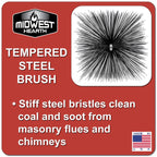Midwest Hearth Square Wire Chimney Cleaning Brush (8-Inch Square)