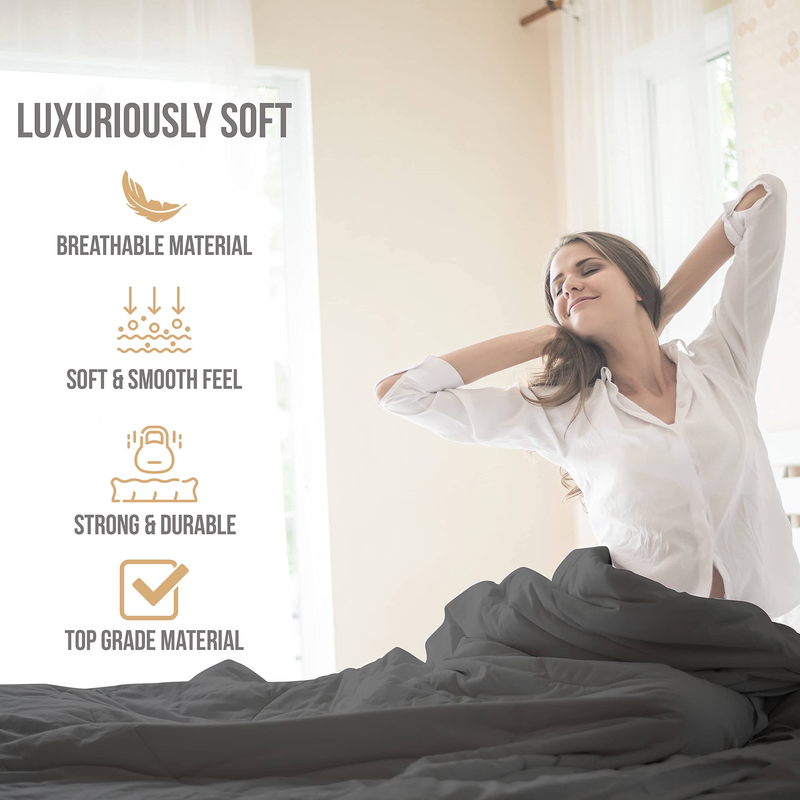 Abeero Home California King Sheet Sets - Luxury Hotel Bed Sheets - Soft Cooling Sheets With Elastic Corner Straps - Deep Pockets
