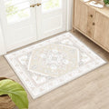 BESTSWEETIE Area Rugs 2x3 Rugs, Washable Rug 2x3, Non Slip Water Repellent Floor Carpet, Low Pile Soft Vintage Rug for Bedroom D