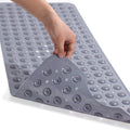dhavl Anti Skid Mat for Bathroom Floor Bathtub Bath Shower Mat with Suction Cups & Drain Holes Door mat Foot Massage Scrubber fo