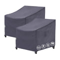 F&J Outdoors Patio Chair Covers Waterproof UV Resistant Heavy Duty Outdoor Lounge Chair Adirondack Chair Cover, Grey, 2Pack, 33 