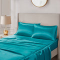 Madison Park Essentials Satin Luxury Wrinkle-Free High-Luster And Silk King Teal 2