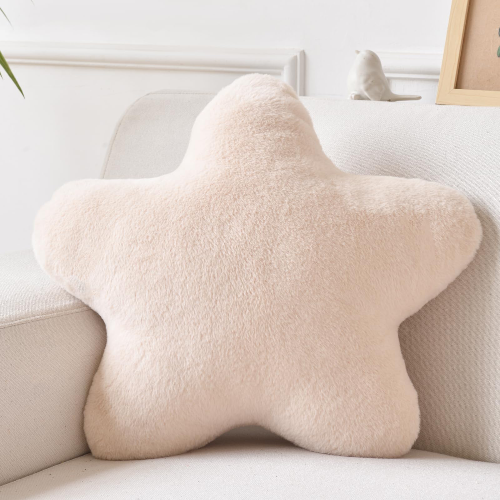 Xiashrk Star Pillow, Decorative Throw Pillows For Bed Couch, 15'' Star Shaped Pillow Plush Floor Cushions Room Decor Pillow With