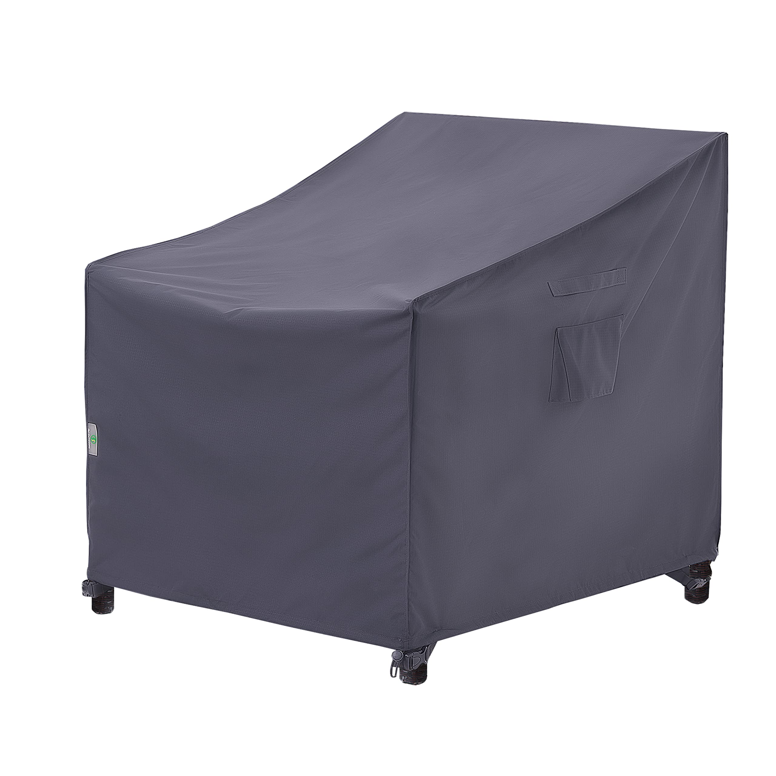 Patio Chair Covers, Heavy Duty Waterproof Uv Resistant Outdoor Large Deep Seat Lounge Chair Club Chair Cover, Grey, 40'W X 40'D X 36'H