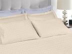 Threadmill 100% Cotton Sheets For King Size Bed | Damask Sateen All-Season 500Thread Count 4 Pc King Bed Sheets Set | Soft, Brea