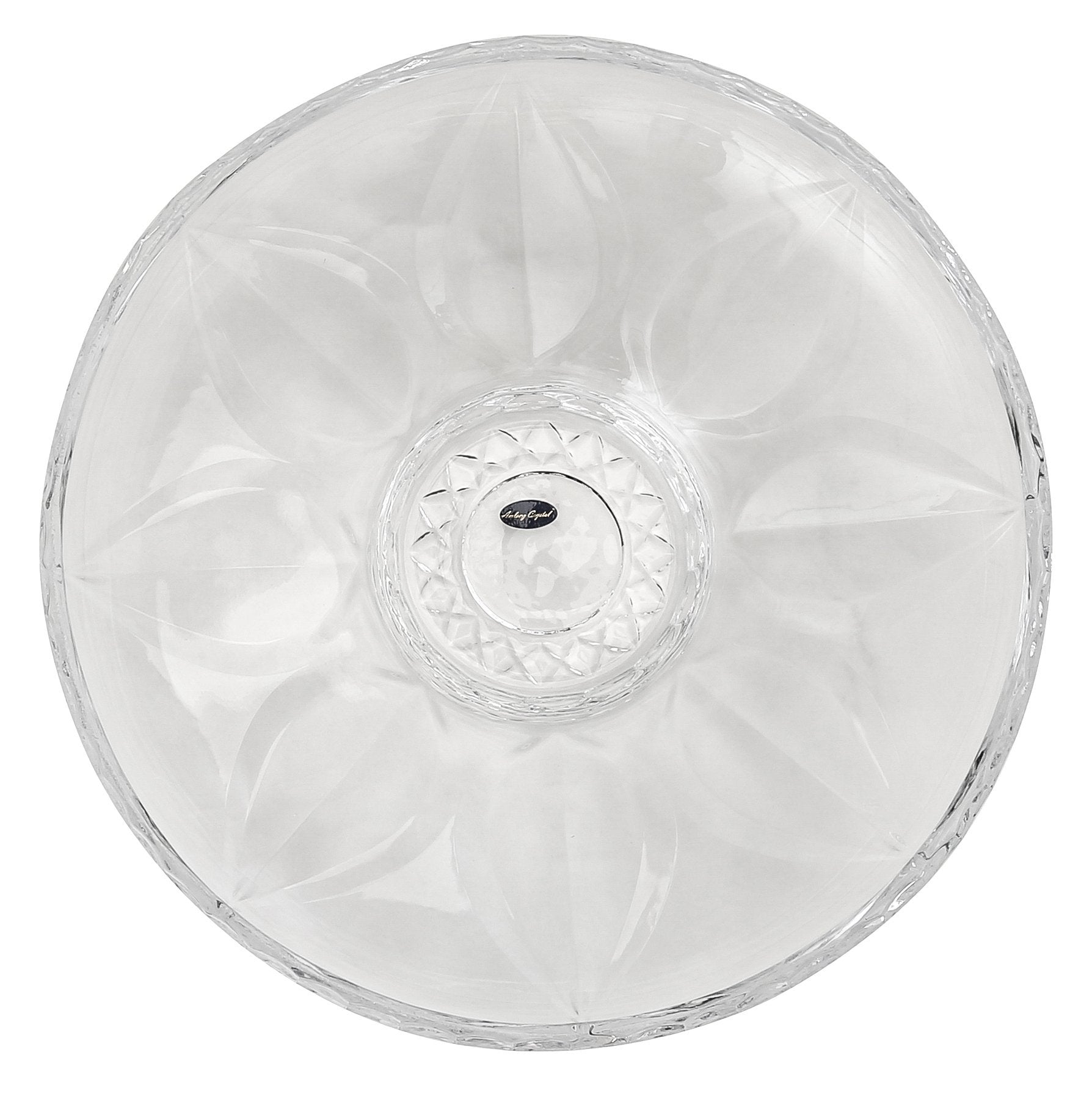 Amlong Crystal Crystal Fruit Bowl, 12.5 Inch Diameter
