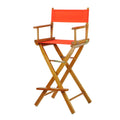 Casual Home 30 Directors Chair Honey Oak Frame-with Orange Canvas, Bar Height