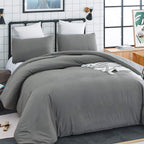 Clothknow Dark Grey King Size Comforter Set 3Pcs Gray Bedding Comforter Sets Grey Comforter King Men Comforter Women Comforter Dark Gray Comforter Sets King