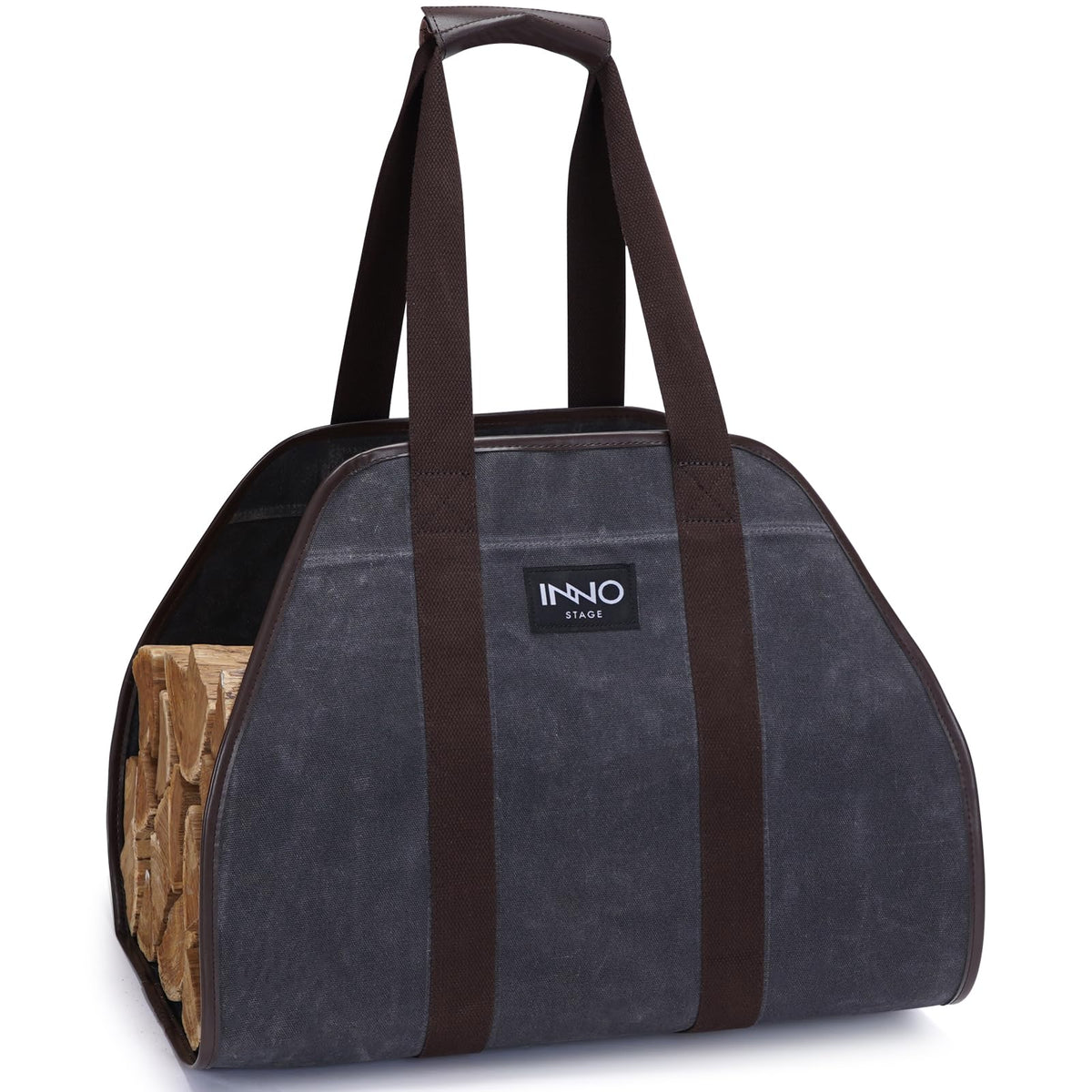 INNO STAGE Canvas Wood Carriers Log Tote Bag,40 X19  Firewood Holder,Fireplace Wood Stove Accessories