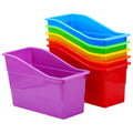 4Es Novelty 6 Durable Book and Binder Holder, Files Book Bins for Classroom, Plastic Vertical Storage Book Organizer Folder Off