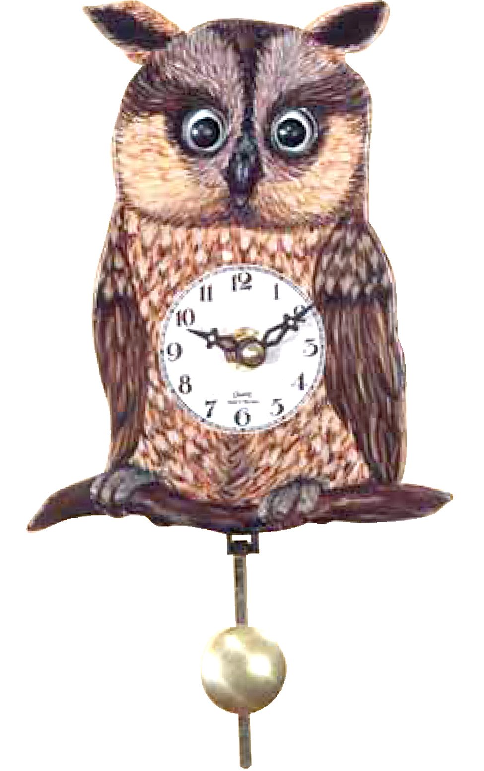 Alexander Taron Importer 204Qp Engstler Battery-Operated Clock-Mini Size-5.75" H X 4.75" W X 2" D, Brown