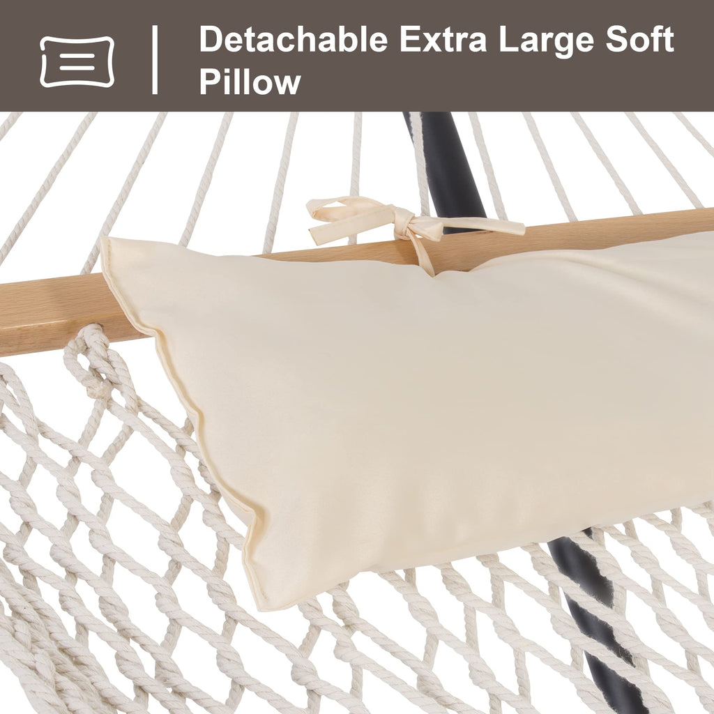 Suncreat Two Person Hammock With Stand, Heavy Duty Backyard Hammock And Stand, Gift Box Included, Navy Drops
