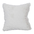 Blazing Needles Square Faux Fur Throw Pillow, 17", Upton Natural