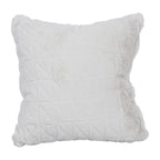Blazing Needles Square Faux Fur Throw Pillow, 17", Upton Natural