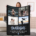 Funstudio Personalized Fathers Day Blanket We Love You Daddy Throws Blankets With Photo Custom From Daughter Son Personalized Gi
