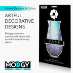 Modgy Expandable Flower Vase Plastic Decorative Modern Vases For Flowers Centerpieces Dining Table Decor Living Room Bathroom We