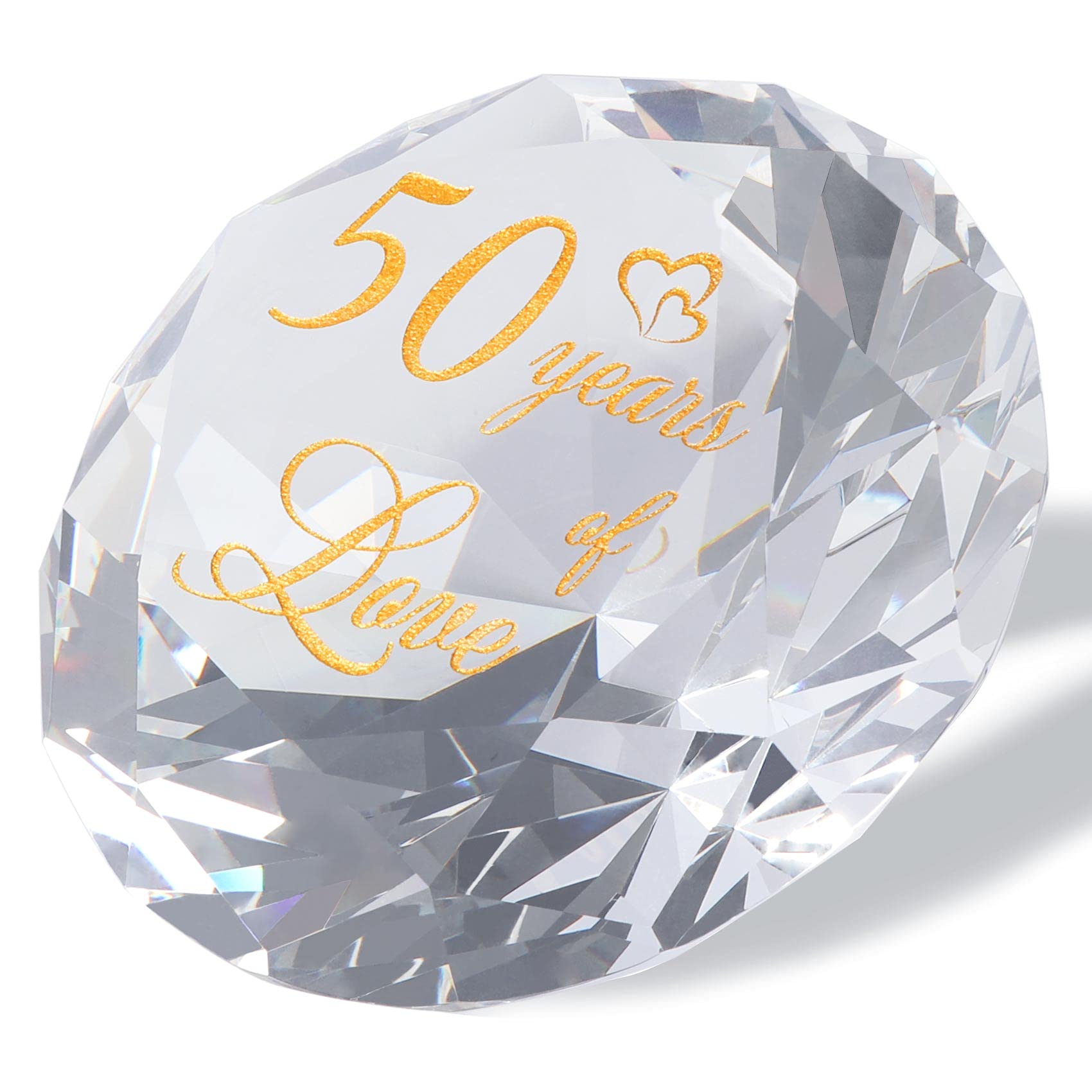 YWHL Happy 50th Wedding Anniversary Unique Gifts for Parents, Laser Carved Romantic Keepsake for Couple, 50 Years of Love Gifts