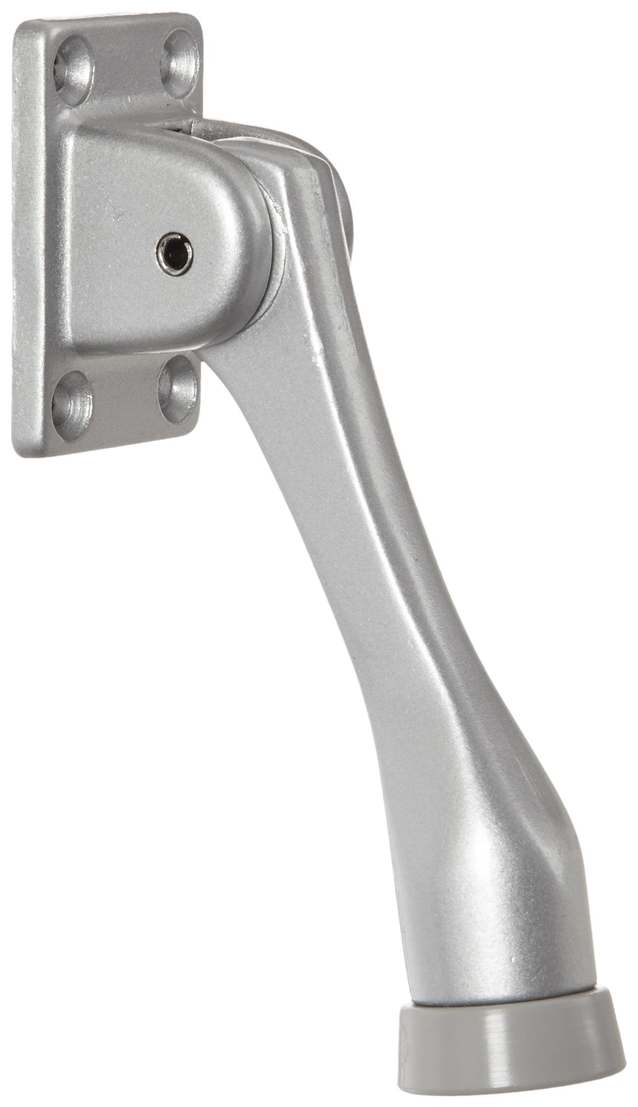 Rockwood 460.Alm Aluminum Kick Down Door Stop, #8 X 1 Fh Sms Fastener, 4' Projection, 2-1/16' Base Width X 1-3/8' Base Length