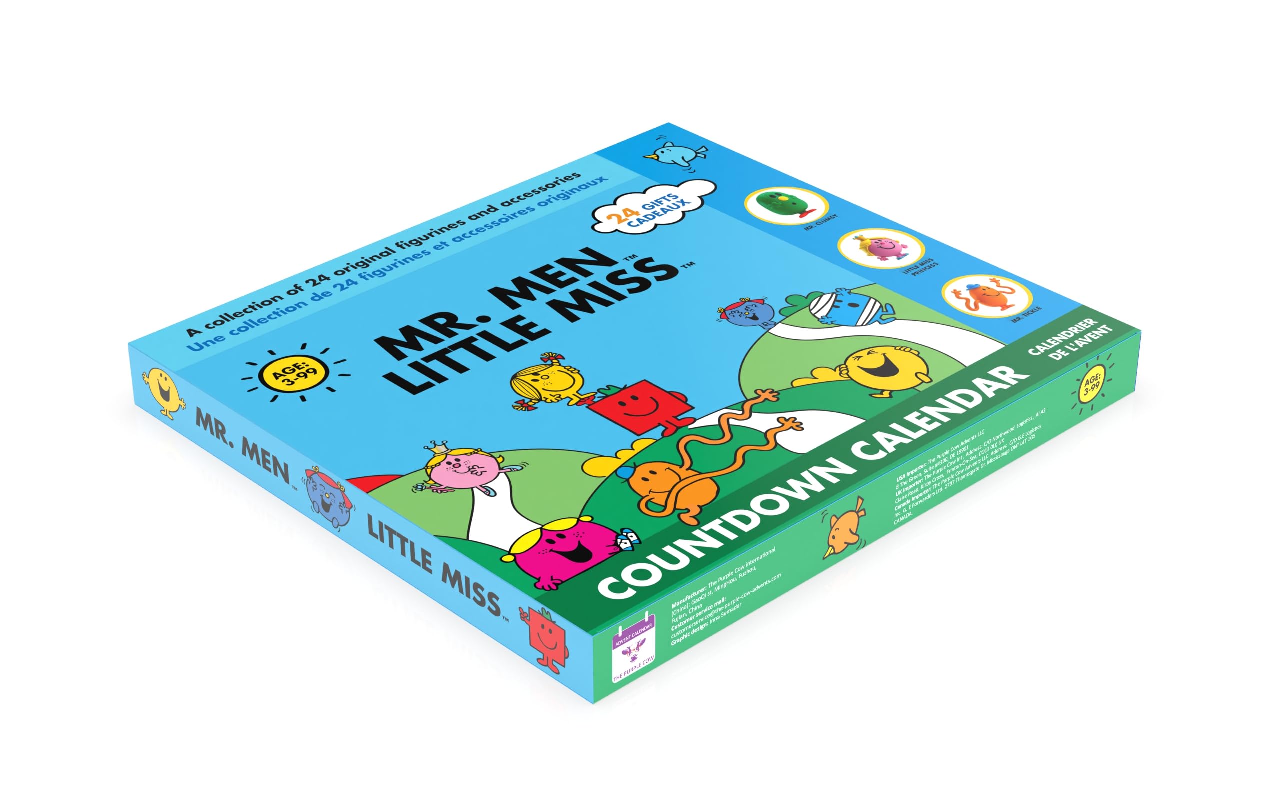 The Original Mr. Men & Little Miss Advent Calendar 2024 Collectible Cartoon Toys For Boys And Girls, 12 Figurines + 12 Cool Gift
