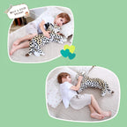 Gisqis Cheetah Stuffed Animal, 19' Realistic Leopard Stuffed Animal Cheetah Stuffy Leopard Plush Toys Cute Safari Stuffed Jagua