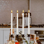 10 Inch White Taper Candles-Set Of 4 Tapered Candle, Tall Candlesticks,Home Dinner Candle, Party, Wedding, Halloween, Christmas