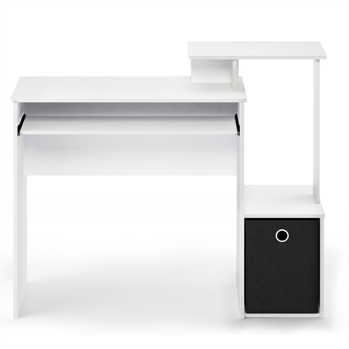 Furinno Econ Multipurpose Home Office Computer Writing Desk, White/Black