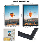 Jcjmy 11X13 Black Picture Frame Set Of 3, Horizontal And Vertical Formats For Wall Hanging, 11 X 13 Wall Gallery Poster Photo Fr