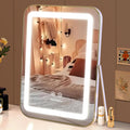 halumao Vanity Mirror with Lights, Light Up Makeup Mirror, LED Makeup Mirror with Lights for Bedroom Tabletop, Smart Touch Contr