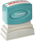 Xstamper 1218 Mailed With Space For Initial Or Date, Pre Inked Laser Engraved Rubber Stamp, Red Ink, Impression Size: 1/2' X 1-