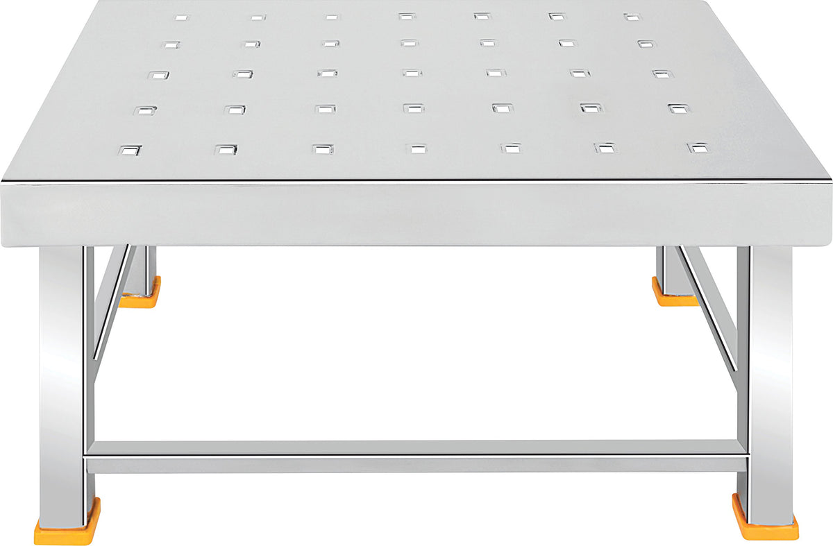Priya Stainless Steel Stool, Table For Kitchen,Office, Home,Furniture And Outdoor Size Medium  Silver  9X13.5X7 Inch