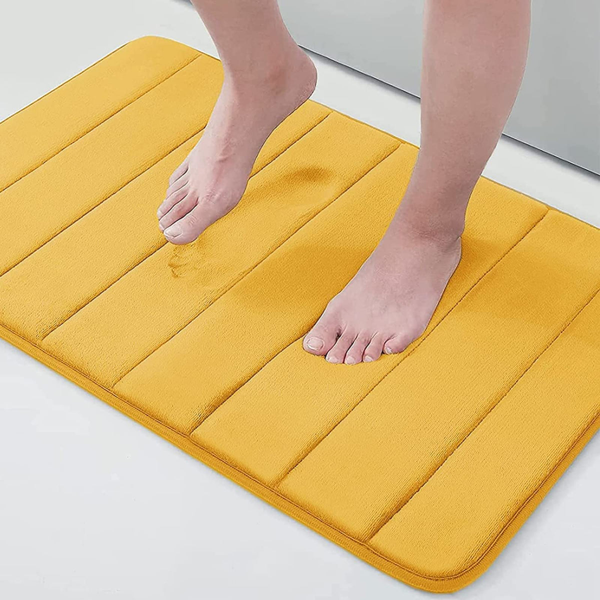 Buganda Memory Foam Bath Mat Rug, 24 x 16, Ultra Soft and Non-Slip Bathroom Rugs, Water Absorbent and Machine Washable Bath Rug 