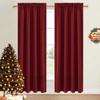 Dwcn Christmas Blackout Curtains Room Darkening Thermal Insulated Bedroom Curtains Window Curtain Panels, 38 X 84 Inches Long, S