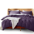 Nestl Twin Duvet Cover Set - Soft Double Brushed Purple Duvet Cover Twin/Twin Xl, 2 Piece, With Button Closure, 1 Duvet Cover 68