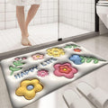 Tinaes Bathroom Door Mat | 3D Visual Bathtub Mats | AntiSlip Quick Drying Absorbent Sink Floor Rug