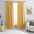 Donren Gold Yellow Room Darkening Curtain Panels 5Ft X 7Ft, Energy Saving Thermal Insulatedwindow Treatment Drapes For Doorway Entryway Patio (60' Width,2 Panels)
