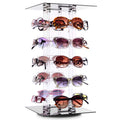 MOOCA Acrylic Rotating Sunglasses & Eyewear Holder Display Sunglasses Organizer Stands Rack, 20 Frames