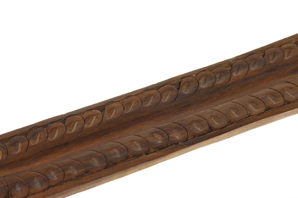 Incense Burner - Wooden Flat Carved Feather