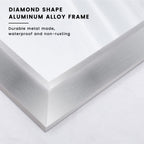 Amorho 50X30 Inch Bathroom Mirror Silver, Thick Metal Framed Wall Mirrors For Over Sink, Brushed Nickel Mirror Perfect For Bedro