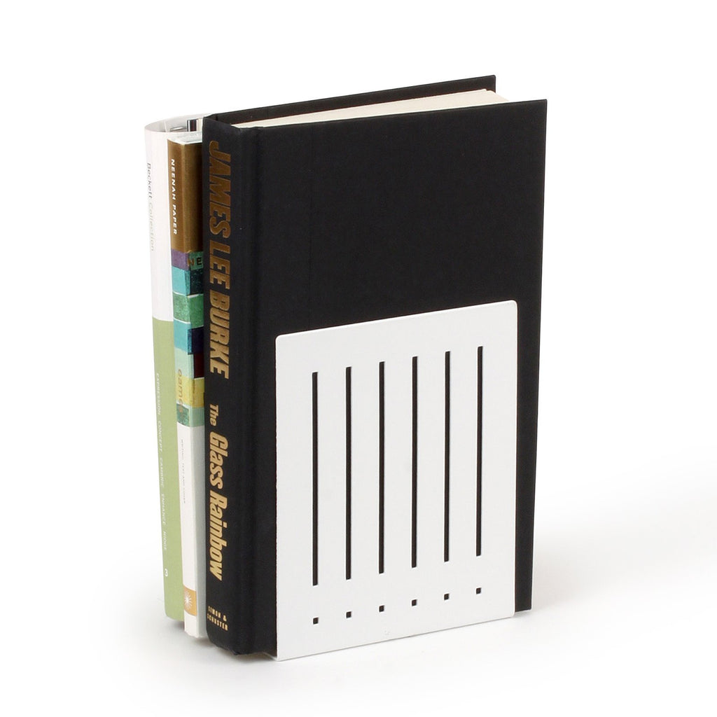Spectrum Diversified Rectangle Bookends, Large, Pewter, 2 Pieces
