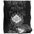 Harry Potter Blanket, 60x80 Black and White Map Silky Touch Super Soft Throw Blanket