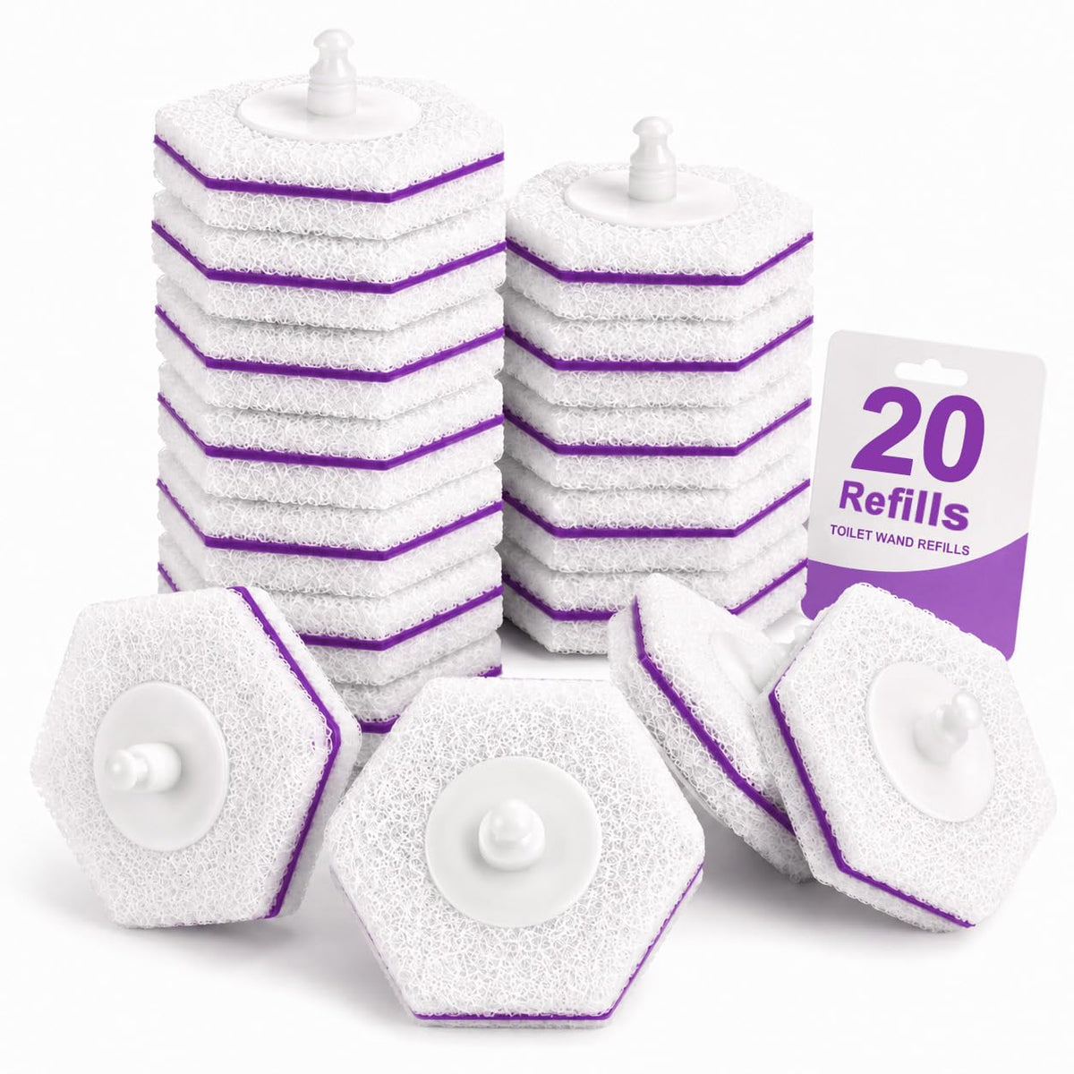 Msvvko Compatible Toilet Wand, Disposable Toilet Brush Refills