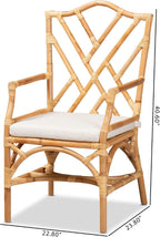 Baxton Studio Delta Modern and Contemporary Natural Finished Rattan Dining Chair