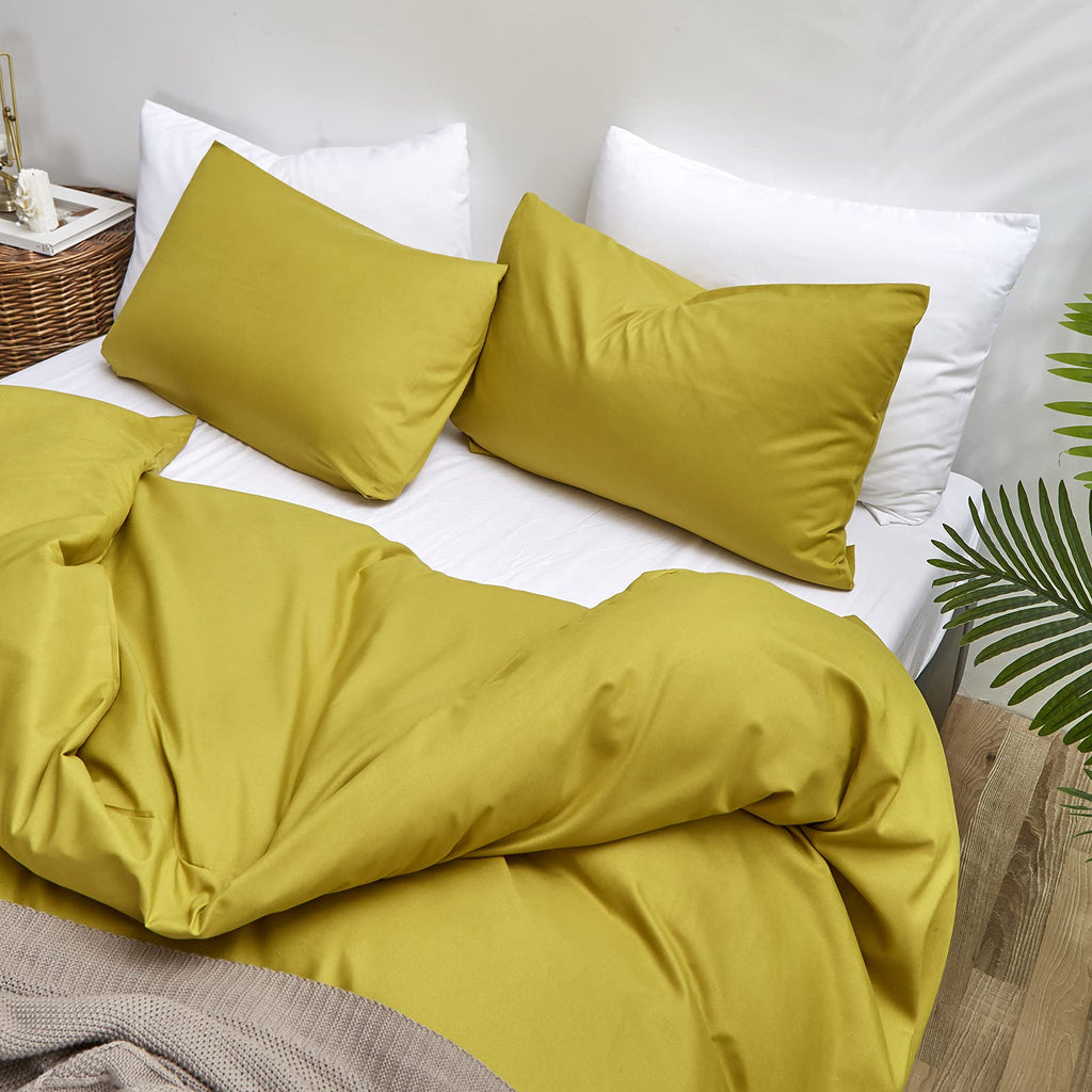 Clothknow Moss Green Comforter Set King Chartreuse Bedding Comforter Set Yellow Green Bedding Sets Green Bed Comforter Sets 3Pcs King Size Comforter Sets