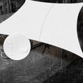 Sunny Guard Waterproof Sun Shade Sail 8' X 10' White Rectangle Uv Block Sunshade For Backyard Yard Deck Patio Garden Outdoor Act